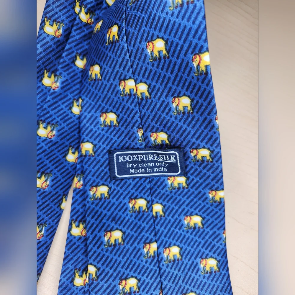 100% Silk Elephant‎ Tie